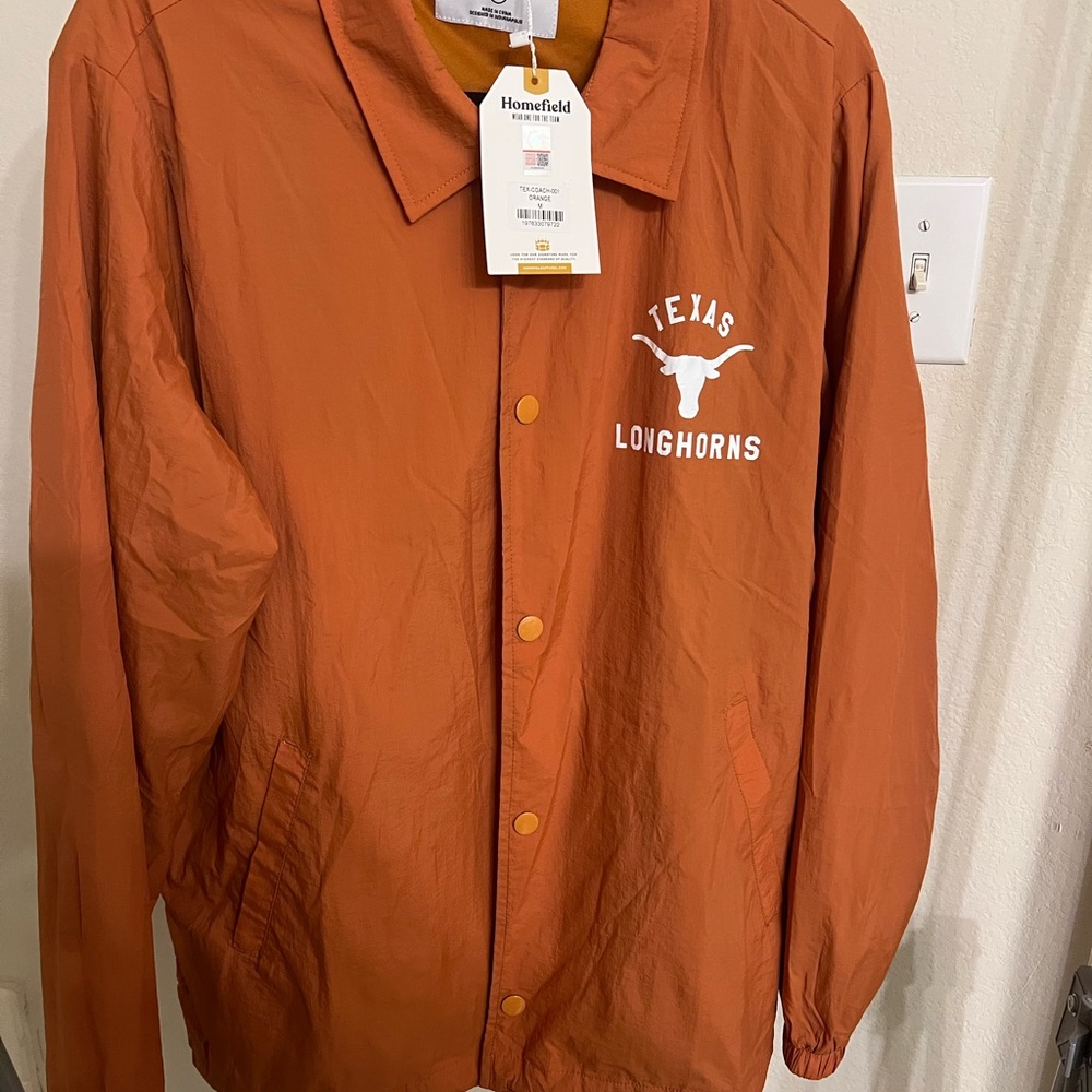 Texas Longhorns Men's Rust Coach Windbreaker Jacket by Homefield